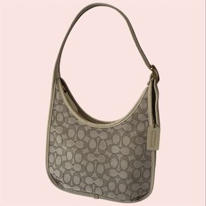 Coach Signature Jacquard Ergo ShouIder Bag - Ivory & Stone - C2588